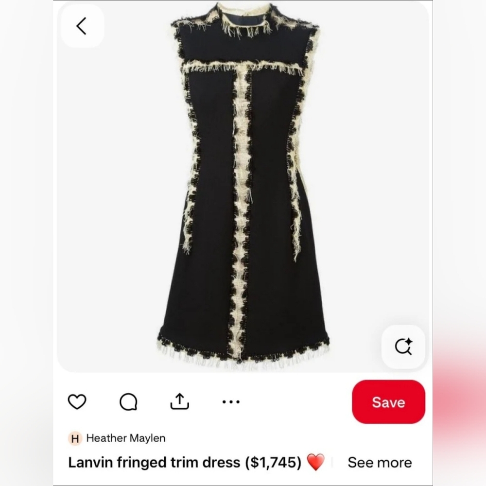 Lanvin Fringed Trim Dress
